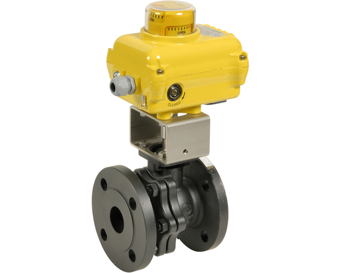 Split-body carbon steel ball valve 752 + SA/NA electric actuator